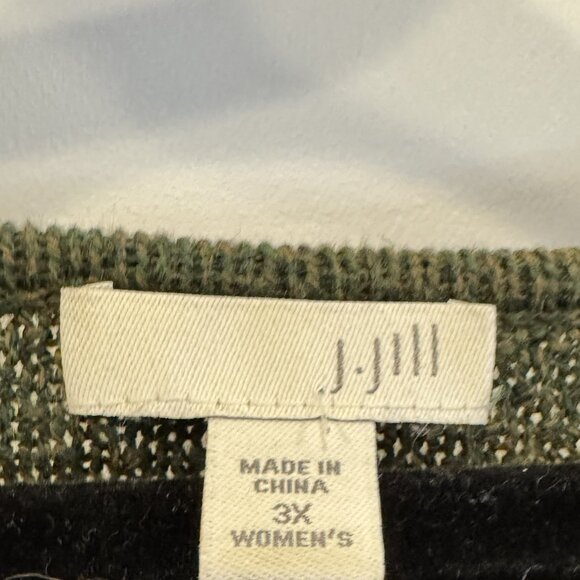 J. Jill Olive Green V-Neck Sweater EUC - Picture 3 of 6
